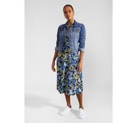 Hobbs London Blue & Yellow Floral Printed Dress MULTI AMAZONITE
