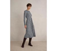 Hobbs London Dakota Jersey Dress NAVY MULTI SIZE 10