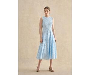 Hobbs London Lexia Cotton Broderie Dress Standard PALE BLUE SIZE 12