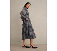 Hobbs London Miriam Dress MIDNIGHT CREAM AMAZONITE