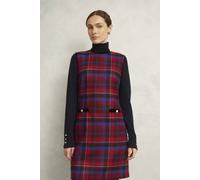 Hobbs London Women's Ingrid Checked Dress in Maroon | Size: 16 Hobbs London Maroon 16