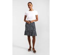 Hobbs London Women's Margot Mid-Rise Ruffle Hem A-Line Skirt in Dark Navy | Size: 16 Hobbs London Dark Navy 16