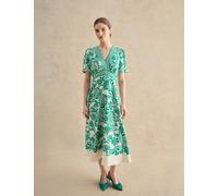 HOBBS Printed Midi Waisted Dress Multi