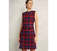 HOBBS Pure Wool Checked Mini Shift Dress Red