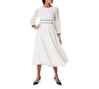 Hobbs Sahara Dress Polka Dot In White White 8