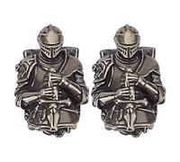 HOBBSAY 2PC Knife Lanyard Beads Paracord EDC Charm Brass Antique Silver Large Hole Keychain Bracelet Accessory, Hole:6.5x6mm