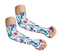 Hobbspring 1 Pair Polyester Gardening Sleeves Butterfly UV Protection Thorn Proof Arm Sleeves Women Men Anti-Scratch Cover Arm for Garden Outdoor Sports