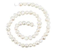 Hobbspring 1 Strand Natural Freshwater Pearls Bead 5.5-7x5-6mm Baroque Cultured Pearl Beads Irregular Small Pearl Bead with Nylon Cord and Beading Needle for Jewelry Making