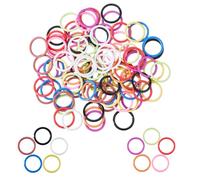 Hobbspring 100Pcs Baking Painted Iron Stitch Markers 10 Colors Round Multicolor Metal Cut Stitch Markers Crochet Knitting Accessories Tool for Handmade Sewing Weaving Counter Needle Clips.