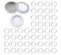 Hobbspring 100Pcs Metal Stitch Markers Round Knitting Stitch Markers Platinum Knitting Crochet Locking Markers Brass Knitting Stitch Rings for DIY Craft Project Knitting and Crocheting