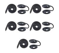Hobbspring 10pcs Black Spiral Non-Pierced Ear Clips, Stainless Steel Compression Earrings for Keloids, Women, Men, Ladies