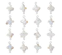 Hobbspring 16Pcs Cross Pearl Charms Cultured Freshwater Pearls Charm Natural Baroque Pearl Pendants with Stainless Steel Color Loop for Necklace Earrings Bracelets Jewelry Making DIY Crafts