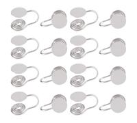 Hobbspring 16Pcs Pressure Earrings for Keloids Brass Clip Earrings Spiral Non-Pierced Earring Platinum Compression Earring Adjustable Keloid Ear rings for Women Men Ladies