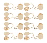 Hobbspring 16Pcs Pressure Earrings for Keloids Golden Brass Clip Earrings Spiral Non-Pierced Earring Compression Earring Adjustable Keloid Ear rings for Women Men Ladies