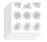 Hobbspring 180Pcs Spiderweb Stickers Self-Adhesive Paper Decorative Stickers Waterproof Halloween Cobweb Planner Decals for Halloween Eve Party Scrapbook Crafting Decor