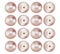 Hobbspring 18Pcs Round Freshwater Pearls Beads Natural Half Drilled Pearl Beads Cultured Pearl Loose Bead for Jewelry Necklace Bracelets Earrings Making DIY Crafts