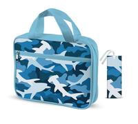 Hobbspring 1pc Bible Covers 27x20cm Shark Carrying Book Case Ocean Fish Stylish Church Bag Bible Protective with Handle and Zippered Pocket Journaling Supplies for Men Women