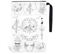 Hobbspring 1pc Fantasy Novel Book Covers 34x24cm Polyester Book Sleeve Book Protectors with Zipper and Front Pocket for Students Teachers and Book Lovers