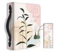 Hobbspring 1pc Large Bible Cover 20.3x28.5x5.9cm PU Leather Bible Case with Bookmark Boho Theme Bible Carrying Case for Women Men Christian Bible Note Books Carrying Accessories
