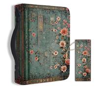 Hobbspring 1pc Large Bible Cover 20.3x28.5x5.9cm PU Leather Bible Case with Bookmark Vintage Flower Branch Bible Carrying Case for Women Men Christian Bible Note Books Carrying Accessories
