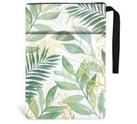 Hobbspring 1pc Paperbacks Book Covers 13.4x9.45 inch Tree Leaves Book Pouches with Zipper and Front Pocket Botanical Bookish Protectors for Students Teachers