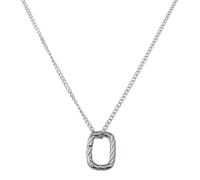 Hobbspring 1pc Ring Holder Necklace 55cm Stainless Steel Ring Keeper Necklaces Rectangle Pendant Saver Chain Wedding Engagement Jewelry Birthday Valentine's Day Gifts for Wife Nurse Ladies