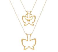 Hobbspring 1Pc Ring Holder Necklaces 40.3cm Butterfly Outline Ring Keeper Necklace Golden Wedding Engagement Saver Storage Necklace for Wife Fiancee Nurse Ladies Gift