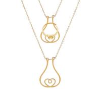 Hobbspring 1Pc Ring Holder Necklaces 40.3cm Heart Ring Keeper Necklace Golden Wedding Engagement Saver Storage Pendant Necklace Jewelry for Wife Fiancee Nurse Ladies Gift