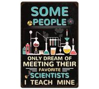 Hobbspring 1pc Vintage Metal Tin Sign 30x20cm Retro Science Lab Sign Some People Only Dream Of Meeting Plaque Poster for Classroom Home Office Bar Cafe Garden Wall Decorations
