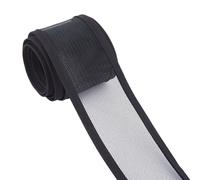 Hobbspring 2.19 Yards Polyester Mesh Ribbon Black Decorative Mesh Ribbbon Rolls Veil Neting Fabrics Mesh Wreath Supplies Tulle Fabric Rolls for DIY Crafts Decoration Box Packaging