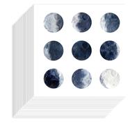Hobbspring 20 Sheets Moon Self-Adhesive Paper Stickers Decorative Gift Wrapping Sticker Cute Scrapbook Embellishments for Handmade Cards Journals Notebooks Craft Projects Supplies 90x90mm(3.54x3.54in)