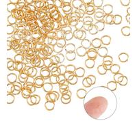 Hobbspring 200Pcs Open Jump Rings 2mm 18k Gold Plated Jump Rings Jewelry Jump Rings Connector Split Rings for Jewelry Necklace Bracelets Earrings Choker Charm Loops Making DIY Crafts