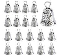 Hobbspring 20Pcs Bell Charms with Dragon Totem Wind Chime Bells Charm Antique Silver Tibetan Ancient Christmas Tree Charms for Necklace Earrings Bracelet Jewelry Making DIY Crafts