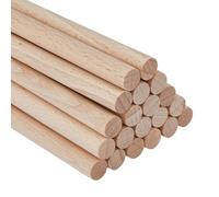 Hobbspring 20Pcs Dowel Rod Unfinished Natural Wood Rods Wooden Dowels Solid Wood Rod 7.87x0.39 Inch Hardwood Sticks Wood Craft Rod for Crafts DIY Knitting Tapestry Home and Garden Decoration