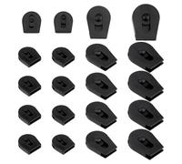 Hobbspring 20Pcs Plastic Cord Ends 4 Sizes Wheeled Cord Locks for Drawstring Replacement Shoelace Wheel Cords Locks for Outdoor Backpack Sweatpants Paracord Shock Cord Strap Tightener