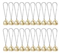 Hobbspring 20Pcs Small Gold Wind Chimes Christmas Ornament Copper Bells Retro Outdoor Hanging Metal Chinese Wind Chime for Home Garden Decoration DIY Christmas Party Supplies