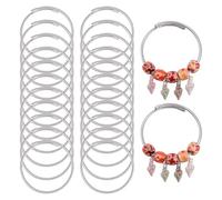 Hobbspring 24pcs Twisted Cable Wire Bracelets Twist Bangles Bracelet Stainless Steel Open Cuff Bracelets Adjustable Expandable Bracelet for Women DIY Jewelry Making Supplies