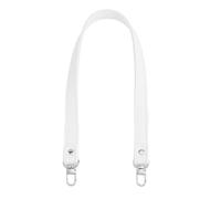 Hobbspring 25 Inch White Leather Bag Strap Replacement Bag Handle Shoulder Bag Strap Sewing Imitation Leather Wallet Straps with Alloy Swivel Clasps for for Bag Replacement Accessories