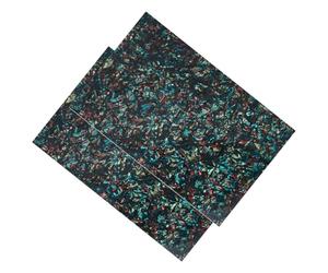 Hobbspring 2Pcs Abalone Shell Sticker 30.5x20.3cm Rectangle Abalone Veneer Sheets Dark Slate Gray PVC Imitation Abalone Shell Paper for Inlay Projects Craft Handmade Decoration