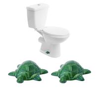 Hobbspring 2Pcs Toilet Bolt Caps Ceramic Turtle Toilet Bolt Covers Decorative Resin Cute Tortoise Bolts Cover Dark Green Toilet Bolts Bathroom Decor for Toilet Replacement Parts