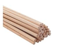 Hobbspring 30Pcs Wood Craft Rod Solid Wood Rod 7.87x0.24 Inch Unfinished Natural Wood Rods Hardwood Sticks Wooden Dowels for Crafts DIY Knitting Tapestry Home and Garden Decoration