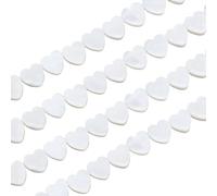 Hobbspring 4 Strands Natural Freshwater Heart Shell Beads, Creamy White, 120pcs, DIY Jewelry Making