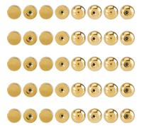 Hobbspring 40 Pcs Flat Back Earring Backs 4 Styles Golden Round Flat Round Earring Nuts 5mm Size Stainless Steel Replacement Push Pin Screw On Earrings Backs for Women Girls Ear Studs
