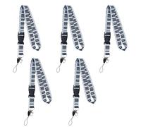 Hobbspring 4Pcs Piano Musical Notes Lanyard Detachable Key Card Holder Music Lanyard Keychain Mobile Straps with Plastic Alloy Swivel Clasps for Car Keys Whistle Keychain Wallet