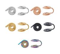 Hobbspring 5 Pairs Pressure Earrings for Keloids 5 Colors Stainless Steel Clip Earring Spiral Non-Pierced Earring Compression Earrings Metal Ear Cuff Adjustable Keloid Earring for Women Men Ladies