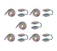 Hobbspring 5 Pairs Pressure Earrings for Keloids Stainless Steel Clip Earrings Rainbow Compression Earring Spiral Non-Pierced Earrings for Women Men Ladies