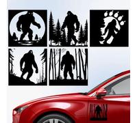 Hobbspring 5 Styles Bigfoot Car Stickers 15.5x14.8cm Trees Forest Vinyl Decals Sasquatch Yettie Plastic Decoration Decals for Auto Cars Trucks Vans Walls Laptop