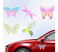 Hobbspring 5 Styles Insect Car Stickers 15.5x14.8cm Butterfly Dragonfly and Bee Vinyl Car Decals Cute Bugs Plastic Decoration Decals for Auto Cars Trucks Vans Walls Laptop