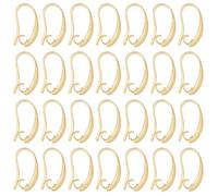 Hobbspring 50Pcs Leverback Earrings Hooks 19x11.5mm 18K Gold Plated Earring Hooks Brass Blank Ear Wire Lever Back Earring Findings with Loop for DIY Earring Jewelry Making