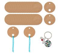 Hobbspring 50pcs Round Thread Drops for Embroidery Floss Thread Keeps with Thread Drops Keeper Brown Paper Thread Holder 1pc Simple Floss Drops with Strawberry and Flower Floss Ring for Craft DIY